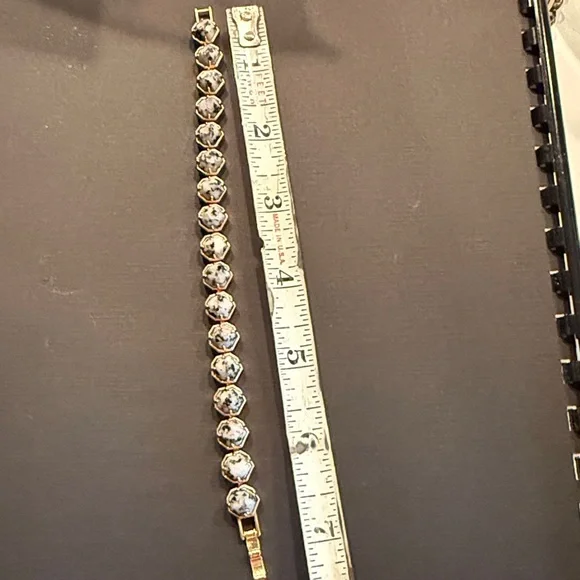 Kendra Scott Lace Link bracelet Rose Gold Tone With Grey Granite Stones - Picture 5 of 5